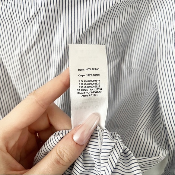 BABATON | malik cotton striped off shoulder blouse size XXS Aritzia - Picture 9 of 9